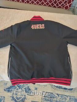 NIKE San Francisco 49ers Sideline Coaches Black Full-Zip Bomber Jacket MEN L