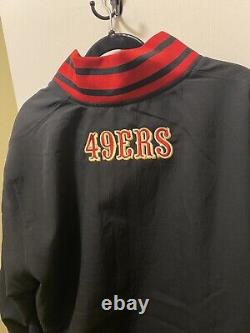 NIKE San Francisco 49ers Sideline Coaches Black Full-Zip Bomber Jacket MEN XL