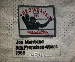 NWT! 1989 SAN FRANCISCO 49ers JOE MONTANA Mitchell & Ness Throwback AWAY Jersey