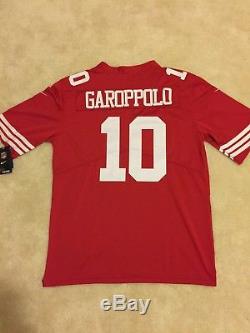 NWT Jimmy Garoppolo #10 San Francisco 49ers Nike Vapor Jersey Red Large (44)