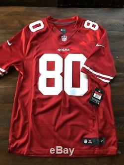 NWT NIKE AUTHENTIC LIMITED JERRY RICE 49ERS RED HOME JERSEY sz L 468937-698
