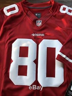 NWT NIKE AUTHENTIC LIMITED JERRY RICE 49ERS RED HOME JERSEY sz L 468937-698