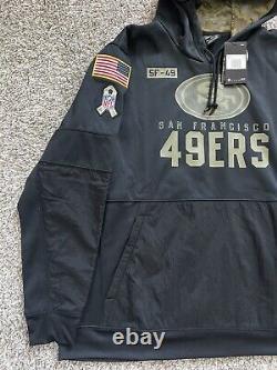 NWT Nike San Francisco 49ers Men's NFL Salute to Service Hoodie Sz 3XL NKDY-00A