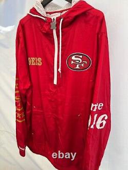 NWT San Francisco 49ers Niners Authentic NFL Football Full Zip Windbreaker