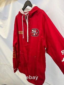 NWT San Francisco 49ers Niners Authentic NFL Football Full Zip Windbreaker