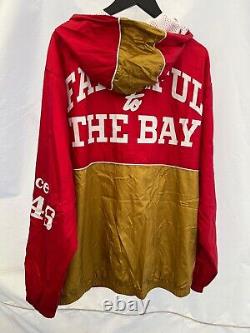 NWT San Francisco 49ers Niners Authentic NFL Football Full Zip Windbreaker