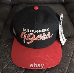 NWT San Francisco 49ers Sports Specialties Script Hat snapback wool vtg vintage