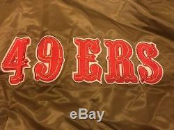 NWT VTG 80's Starter San Francisco 49'ers Gold Satin Jacket Men's XXL RARE