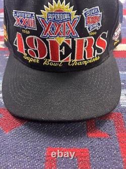 NWT! Vintage 90s San Francisco 49ers 5x Superbowl Champions Snapback Hat Annco