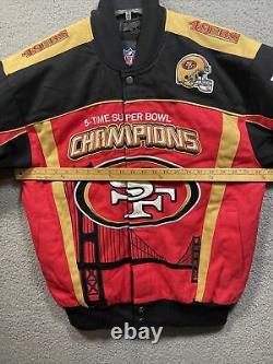NWT Vintage SF 49ers Jacket 5x Super Bowl Champs Team Apparel Size S NFL