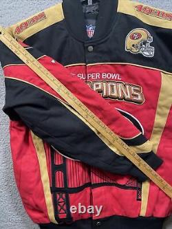NWT Vintage SF 49ers Jacket 5x Super Bowl Champs Team Apparel Size S NFL