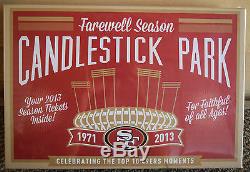 New 2013 SAN FRANCISCO 49ERS TICKET HOLDER FAREWELL SEASON COMMEMORATIVE BOX