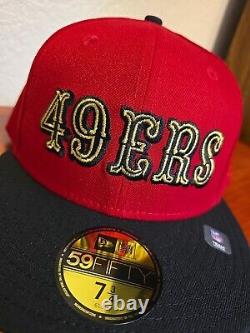 New Era 59Fifty San Francisco 49ers Niners Empire RED / BLACK FITTED 7 3/4