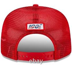 New Era Black Red San Francisco 49ers Shanahan square trucker snapback hat 100