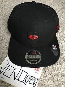 New Era Black San Francisco 49ers Shanahan square trucker snapback hat cap niner