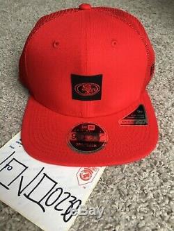 New Era scarlet San Francisco 49ers Shanahan square trucker snapback hat cap red