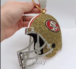 New Handmade 8'' San Francisco SF 49ers High Quality Huge Helmet Necklace