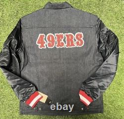 New Levis x San Francisco 49ers Satin Denim Jacket NFL Mens Size 2XL