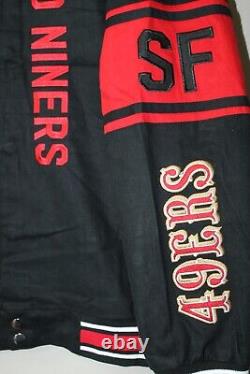 New NFL San Francisco 49ers NASCAR style twill cotton embroidery jacket men XXL