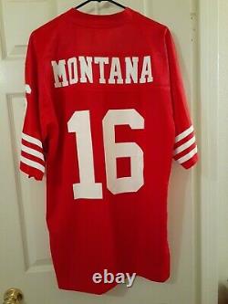 New Pro Line Vintage NFL San Francisco 49ers Joe Montana Jersey Red Size M, dunk