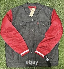 New Vintage Levis x San Francisco 49ers Satin Denim Jacket NFL Mens Size Large