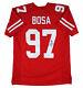 Nick Bosa Authentic Signed Red Pro Style Jersey Autographed BAS Witnessed
