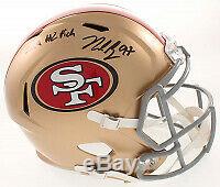 Nick Bosa Riddell San Francisco 49ers full-size replica speed helmet. Hand-signe