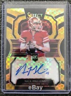 Nick Mullens 2018 Select Football Rookie Signatures AUTO RC GOLD /10 SF 49ers