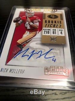 Nick Mullins 2018 Contenders Rookie Ticket Auto SP RC 49ers