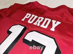 Nike Brock Purdy San Francisco 49ers Jersey Men's Red Throwback Authentic FUSE