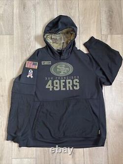 Nike Dri Fit San Francisco 49ers Men's NFL Salute to Service Hoodie Sz 3XL NKDY