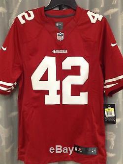 Nike NFL Players San Francisco 49ers Niners Ronnie Lott S Red Game Jersey RARE
