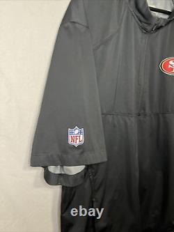 Nike NFL San Francisco 49ers Black Zip Shirt Size XXL Game Worn by Coach