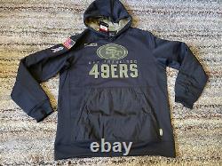 Nike NFL San Francisco 49ers Mens Large Salute to Service Black Hoodie Therma