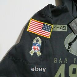 Nike NFL Therma San Francisco 49ers Salute to Service Hoodie NKDY-00A Large