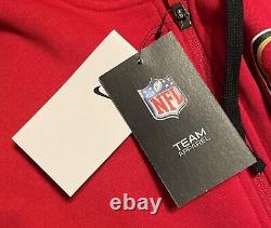 Nike San Francisco 49ers 5 Time Super Bowl Champion Full-Zip Red Hoodie Sz XL