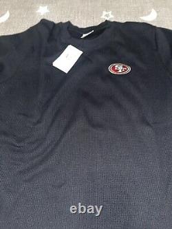 Nike San Francisco 49ers Black Sideline Waffle Knit Crew Top XXL