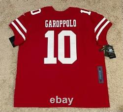 Nike San Francisco 49ers Garoppolo Vapor Elite Jersey-Red/Wht-Men's 52 #851617