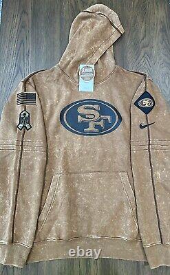 Nike San Francisco 49ers Salute to Service Hoodie 2023 Sideline Pullover 2XL XXL