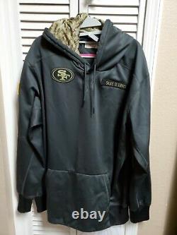 Nike San Francisco 49ers Salute to Service sweater Hoodie Coach Bill Nayes XXL