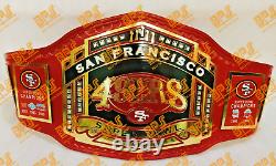 Niners 49ers San Francisco Super Bowl Championship Title Belt Red 2mm brass