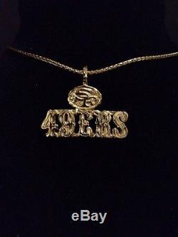OFFICIAL SAN FRANCISCO 49ERS LOGO 10 grams 14K SOLID ITALY GOLD NECKLACE