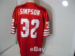 OJ Simpson San Francisco 49ERS 1978 Mitchell & Ness Throwback STITCHED SIGNED 56