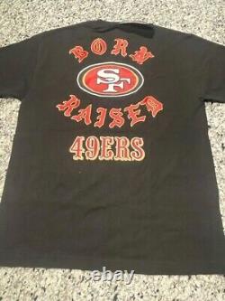 Officially Licensed San Francisco 49ers Born x Raised Unisex T-Shirt L