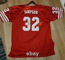 Original Mitchell & Ness SF 49ers O. J. Simpson #32 Throwback Jersey Sz 60 Stain