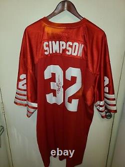 Original Mitchell & Ness SF 49ers O. J. Simpson #32 Throwback Jersey Sz 60 Stain