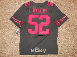 Patrick Willis San Francisco 49ers Black Authentic Nike Elite Jersey sz 44 New