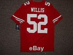 Patrick Willis San Francisco 49ers Red Authentic Nike Elite Jersey sz 40 Mens