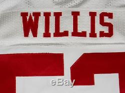 Patrick Willis San Francisco 49ers White Authentic Nike Elite Jersey sz 44 Mens
