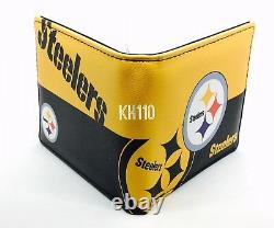 Pittsburgh Steelers NFL Men's Printed Logo Leather Bi-Fold Wallet